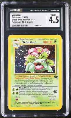 CGC 4.5 Venusaur 2000 Black Star Promos 13 Holo Pokemon Card - Image 1 of 2