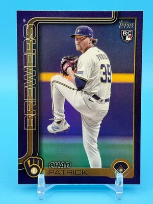 2025 Topps Update Chad Patrick /250 PURPLE Rainbow Foil #US307 - Brewers - Image 1 of 2