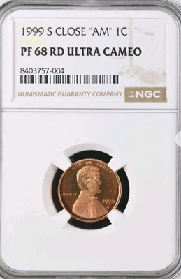 1999-S PROOF LINCOLN CENT - CLOSE AM - NGC PF-68 RD ULTRA CAMEO - Image 1 of 2