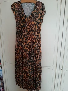 ALBA MODA Kleid Viskose Grün/braun Größe 38 Neu - Bild 1 von 7