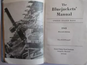 THE BLUEJACKETS MANUAL 1943 US NAVAL INSTITUTE WWII - peers names & addresses - Picture 1 of 6