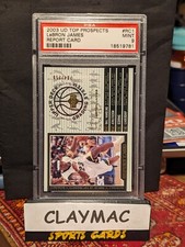 2003 UD Top Prospects LeBron James Report Card Rookie 204/250 PSA 9 MINT POP 13!