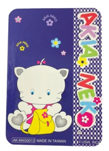 USW Address Book Akia Neko White Kitty Mini Foldable Anime - Picture 1 of 3