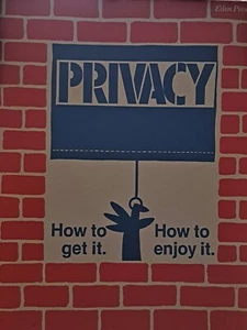 Vintage Privacy Revised For The Eighties Eden Press Book Rare Item - Picture 1 of 2