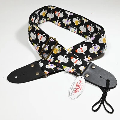 Aria Guitars "Halloween" Motif Handmade Designer Strap, Japan - Brand New w/Tags - Image 1 of 4