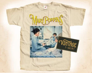 Mary Poppins T SHIRT Tee Movie Poster Vintage Natural sizes S - 5XL - Picture 1 of 2
