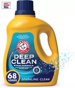 Deep Clean Stain Formula, Liquid Laundry Detergent, 102 Fl Oz, 68 Loads - Picture 1 of 11