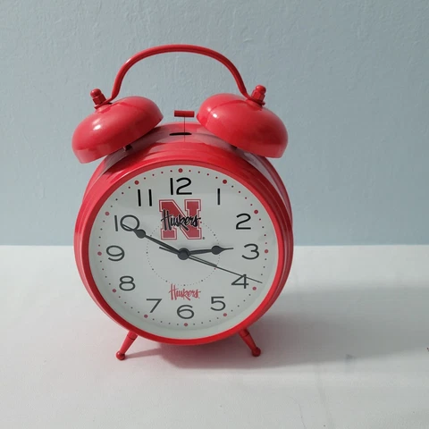 Nebraska Huskies Red Vintage Style Alarm Clock Size 10.5" x 7.5" 12623-1clo Cover