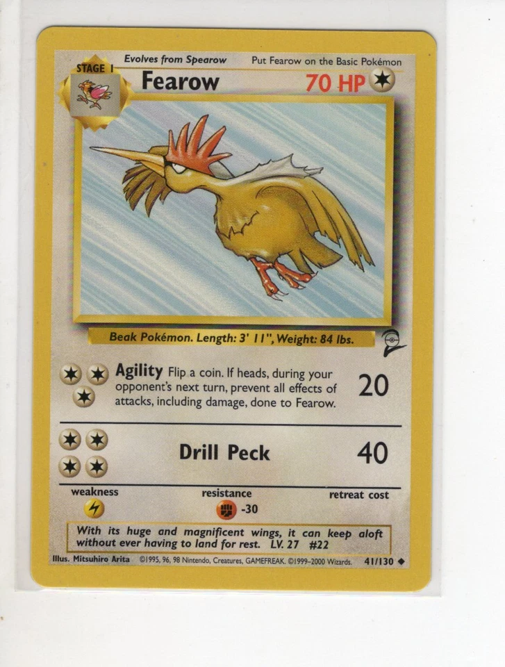 FEAROW BASE 2 SET POKEMON CARD 41/130 EX/NM - Image 1 of 1
