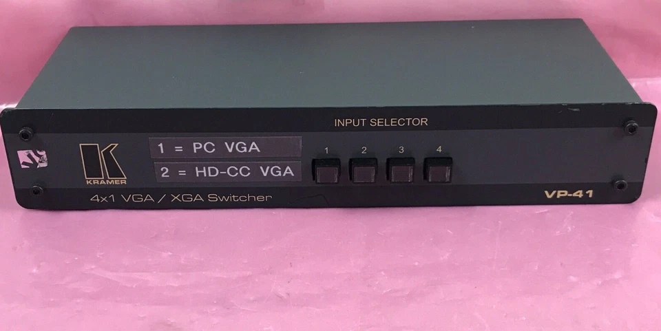 Kramer VP-41 4x1 VGA / XGA Computer Graphics Video Mechanical Switcher - Image 1 of 4