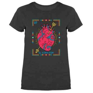 El Corazon Loteria Card Damen T-Shirt - Bild 1 von 19