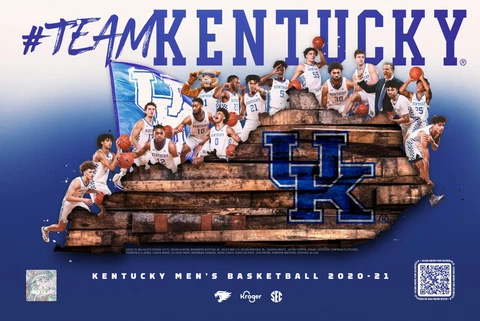 2020-21 KY University of Kentucky Wildcats Basketball No Schedule/Poster Cover