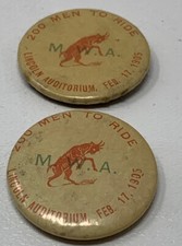 Rare Woodmen Of The World MWA Modern Lot/2 Pinback Button 1905 Lincoln NE 19-261