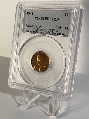 1941-P Lincoln Cent 1C Proof PCGS PR64RD - Image 1 of 4