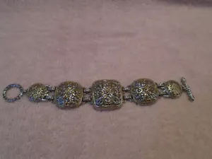 Pulsera chapada en oro plata 7,5" - Imagen 1 de 7