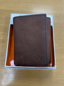 DOCKERS mens trifold wallet- brown - Picture 1 of 2