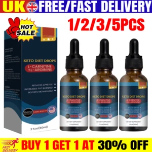 1-5X Keto Diet Drops Effective Weight Loss Support Boost Metabolism L-Carnitine~ - Picture 1 of 16