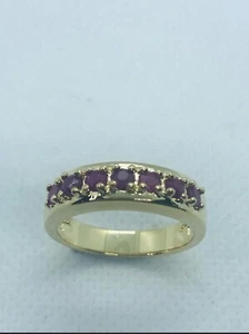 Ross Simons Ring vergoldet Silber echter Rubin, Größe 8 - Bild 1 von 8