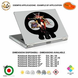Skull puniser doronjo yattaman cartoon adesivo notebook tablet sticker print pvc - Photo 1/2