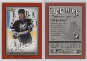 2006-07 Upper Deck Bee Hive Red Facsimile Signatures Martin St Louis #11 HOF