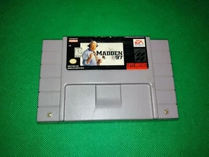 Madden 97 NFL Cleaned Tested Football Game EA Sports Works Nintendo John - Picture 1 of 5