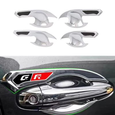 ABS Chrome 4 PCS Exterior Door Side Handle Bowl Cover For Toyota Hilux 2015-2024 — 第 1/4 张图片