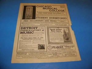 Chicago Musical College / Detroit   Original Print Ad From Magazine Vintage 1925 - Picture 1 of 2