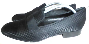 ZAPATO MOCASÍN LOUIS VUITTON NEGRO TELA DAMIER TALLA UK 9 EU 43 US 10 M - Imagen 1 de 24