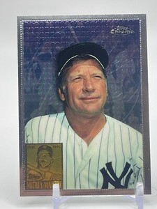 1996 Topps Chrome Mickey Mantle Commemorative Baseball Card #7 B4