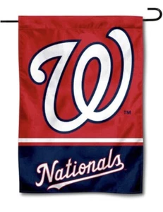 Washington Nationals Double Sided Garden Lawn Flag 12” x 18” MLB New In Package - Picture 1 of 4