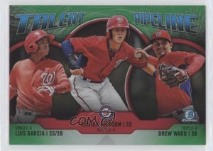 2019 Bowman Talent Pipeline Chrome Green Refractor /99 Luis Garcia Drew Ward