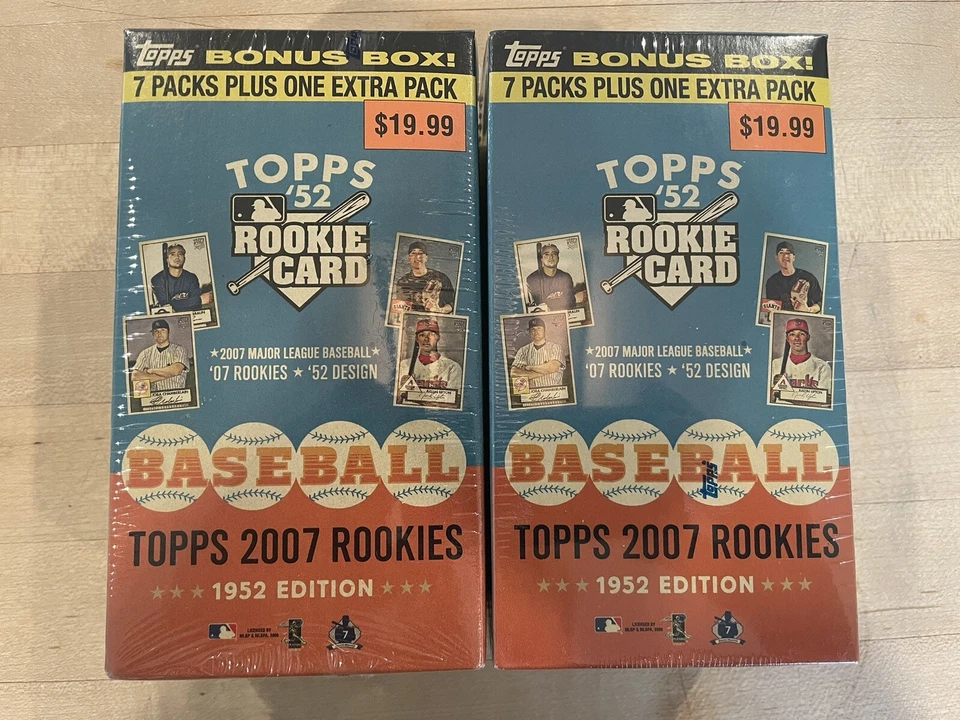 Lot Of 2 2007 Topps Rookies 1952 Edition Factory Sealed Baseball Blaster Boxes - Image 1 of 2