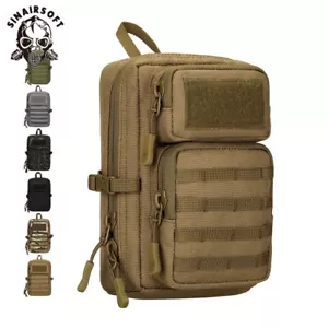Tactical Military Waist Bag Molle Sling Shoulder Pack Belt Pouch Hiking Cycling - Picture 1 of 18