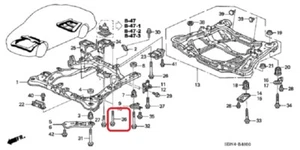 Perno original Honda 90189-SDA-A00 - brida (10x70) - submarco 2003-2007 Accord - Imagen 1 de 6