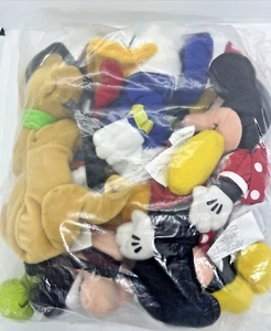 Menge 5 Klassisch Disney Mickey Mouse 10 Zoll Sitzsack Plüsch Versiegelt Donald Daisy - Bild 1 von 7