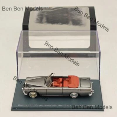 NEO 1/87 Bentley SIII Continental Mulliner Park Ward Convertible Grey Resin Car - Image 1 of 4