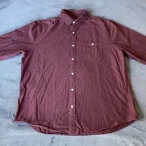 Express Long Sleeve Button Up Red Collar Shirt XL/TG 17-17.5 - Picture 1 of 15