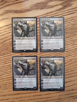Moderatly Played, English - 4 x MTG Karn Liberated Modern Masters 2015 - Image 1 of 2