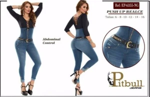 Colombian Jumpsuit-Enterizo PitBull Push Up-Butt Lift Levantacola REF#6355 - Picture 1 of 3