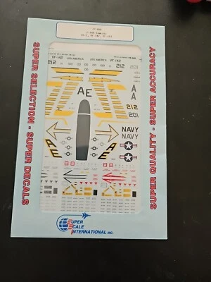 Super Scale 72-480 F- 14A Tomcat  Decals Sealed - Image 1 of 3