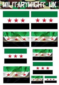 JUEGO DE CALCOMANÍAS DIORAMA BANDERA SIRIA ACTUAL 2025 ESCALA 1/32 - 1/35 - Imagen 1 de 1
