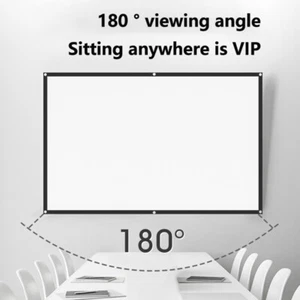84 100 120 Inch 16:9 3:4 Projector Screen Curtain HD Display Screen Home Cin _ou - Afbeelding 1 van 23