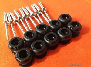 BUNJI BUNGEE BUTTONS KNOBS BLACK x 10 + POPS INC POSTAGE W TRACKING - Picture 1 of 7