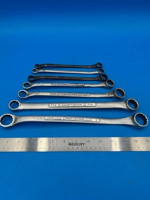 Juego de llaves de extremo de caja de herramientas Craftsman de 3/8” x 7/16” a 15/16” a 1” 12 piezas S-5-2 Foto 1 de 4