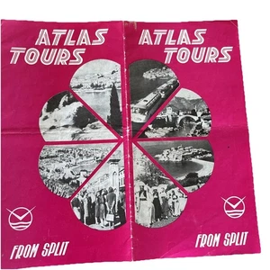 JUGOSLAVIA 50s VINTAGE ATLAS TOURS BROCHURE VIAGGIO OPUSCOLO Solito, Mostar - Foto 1 di 7