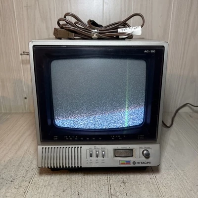  Винтажный твердотельный ресивер Hitachi 9 дюймов CT0911 ТВ цветной аналоговый телевизор 1984 - Изображение 1 из 4