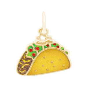 Painted Taco Charm (Choose Metal) by Rembrandt - Picture 1 of 7