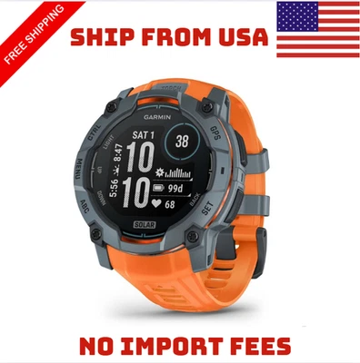 Garmin Instinct 3 50mm SOLAR Rugged GPS Smartwatch - Twilight/Solstice NEW