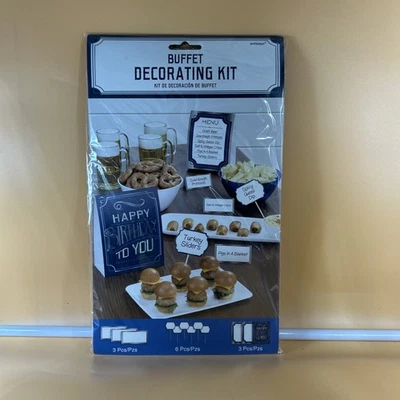 Buffet Decorating Kit Birthday Game Day or  Any Party New Masculine Style - Image 1 of 2