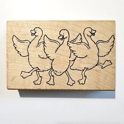 Estampillas de goma de Darcie de gansos bailando R0635 Country Birds Happy Goose Farm d888 Foto 1 de 4